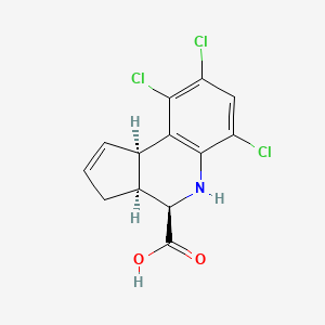 molecular formula C13H10Cl3NO2 B11055606 (3aS,4R,9bR)-6,8,9-trichloro-3a,4,5,9b-tetrahydro-3H-cyclopenta[c]quinoline-4-carboxylic acid 