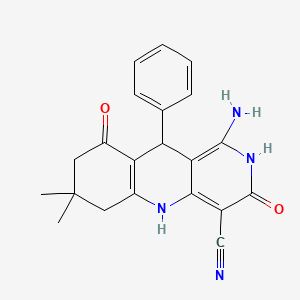 1-Amino-7,7-dimethyl-3,9-dioxo-10-phenyl-2,3,5,6,7,8,9,10-octahydrobenzo[b][1,6]naphthyridine-4-carbonitrile