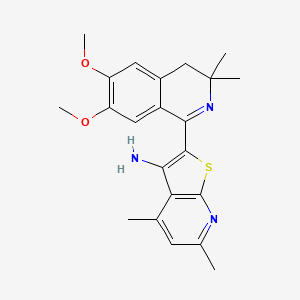 2-(6,7-Dimethoxy-3,3-dimethyl-3,4-dihydroisoquinolin-1-yl)-4,6-dimethylthieno[2,3-b]pyridin-3-amine