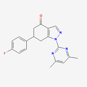 1-(4,6-dimethylpyrimidin-2-yl)-6-(4-fluorophenyl)-1,5,6,7-tetrahydro-4H-indazol-4-one