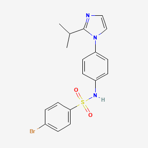 molecular formula C18H18BrN3O2S B11055683 4-bromo-N-{4-[2-(propan-2-yl)-1H-imidazol-1-yl]phenyl}benzenesulfonamide 