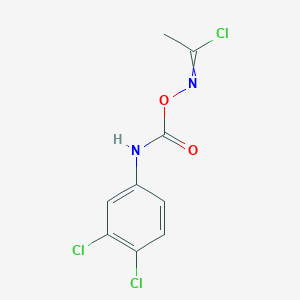 molecular formula C9H7Cl3N2O2 B11055687 Ethanimidoyl chloride, N-[[[(3,4-dichlorophenyl)amino]carbonyl]oxy]- 