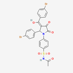 N-[(4-{2-(4-bromophenyl)-3-[(4-bromophenyl)carbonyl]-4-hydroxy-5-oxo-2,5-dihydro-1H-pyrrol-1-yl}phenyl)sulfonyl]acetamide