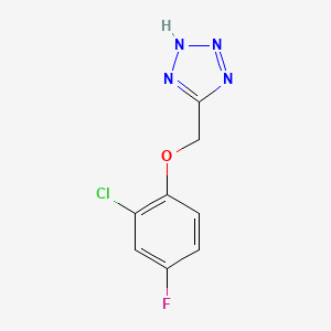 molecular formula C8H6ClFN4O B11055748 5-[(2-chloro-4-fluorophenoxy)methyl]-1H-tetrazole 