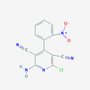 2-Amino-6-chloro-4-(2-nitrophenyl)pyridine-3,5-dicarbonitrile