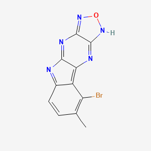 molecular formula C11H6BrN5O B11055770 3-bromo-4-methyl-13-oxa-8,10,12,14,16-pentazatetracyclo[7.7.0.02,7.011,15]hexadeca-1,3,5,7,9,11,15-heptaene 