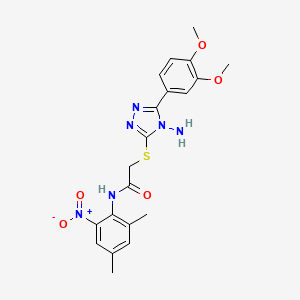 2-{[4-amino-5-(3,4-dimethoxyphenyl)-4H-1,2,4-triazol-3-yl]sulfanyl}-N-(2,4-dimethyl-6-nitrophenyl)acetamide