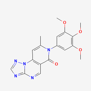 molecular formula C18H17N5O4 B11055782 8-methyl-7-(3,4,5-trimethoxyphenyl)pyrido[3,4-e][1,2,4]triazolo[1,5-a]pyrimidin-6(7H)-one 