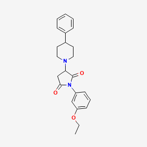 molecular formula C23H26N2O3 B11055792 1-(3-Ethoxyphenyl)-3-(4-phenylpiperidin-1-yl)pyrrolidine-2,5-dione 