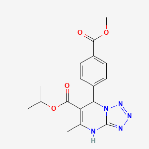 molecular formula C17H19N5O4 B11055795 Propan-2-yl 7-[4-(methoxycarbonyl)phenyl]-5-methyl-4,7-dihydrotetrazolo[1,5-a]pyrimidine-6-carboxylate 