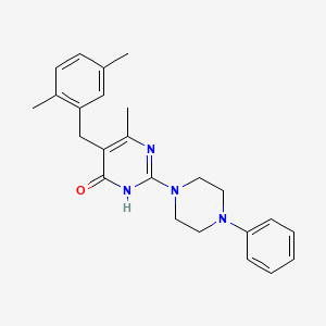 5-(2,5-dimethylbenzyl)-6-methyl-2-(4-phenylpiperazin-1-yl)pyrimidin-4(3H)-one