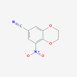 molecular formula C9H6N2O4 B11055850 8-Nitro-2,3-dihydro-1,4-benzodioxine-6-carbonitrile 