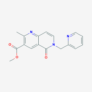 molecular formula C17H15N3O3 B11055862 Methyl 2-methyl-5-oxo-6-(pyridin-2-ylmethyl)-5,6-dihydro-1,6-naphthyridine-3-carboxylate 