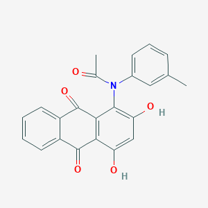 molecular formula C23H17NO5 B11055866 N-(2,4-dihydroxy-9,10-dioxo-9,10-dihydroanthracen-1-yl)-N-(3-methylphenyl)acetamide 