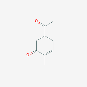 molecular formula C9H12O2 B11055876 5-Acetyl-2-methylcyclohex-2-en-1-one 