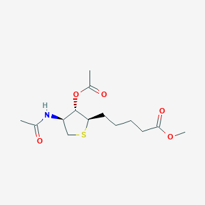 methyl 5-[(2R,3S,4S)-4-(acetylamino)-3-(acetyloxy)tetrahydrothiophen-2-yl]pentanoate