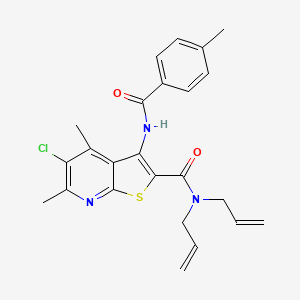 N,N-diallyl-5-chloro-4,6-dimethyl-3-[(4-methylbenzoyl)amino]thieno[2,3-b]pyridine-2-carboxamide