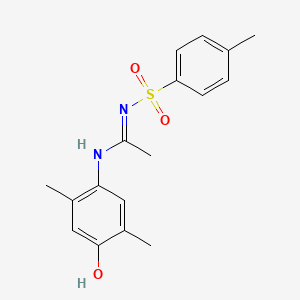 (1E)-N-(4-hydroxy-2,5-dimethylphenyl)-N'-[(4-methylphenyl)sulfonyl]ethanimidamide