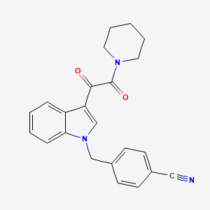 4-({3-[oxo(piperidin-1-yl)acetyl]-1H-indol-1-yl}methyl)benzonitrile