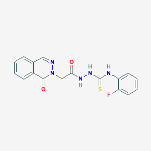 molecular formula C17H14FN5O2S B11055925 N-(2-fluorophenyl)-2-[(1-oxophthalazin-2(1H)-yl)acetyl]hydrazinecarbothioamide 