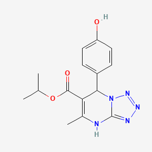 molecular formula C15H17N5O3 B11055931 Propan-2-yl 7-(4-hydroxyphenyl)-5-methyl-4,7-dihydrotetrazolo[1,5-a]pyrimidine-6-carboxylate 