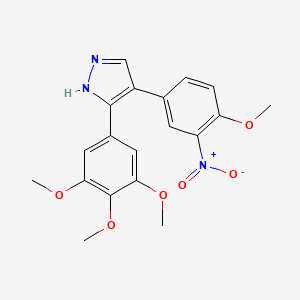 4-(4-methoxy-3-nitrophenyl)-3-(3,4,5-trimethoxyphenyl)-1H-pyrazole