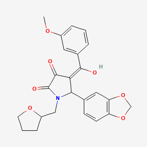 5-(1,3-benzodioxol-5-yl)-3-hydroxy-4-[(3-methoxyphenyl)carbonyl]-1-(tetrahydrofuran-2-ylmethyl)-1,5-dihydro-2H-pyrrol-2-one