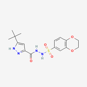 3-tert-butyl-N'-(2,3-dihydro-1,4-benzodioxin-6-ylsulfonyl)-1H-pyrazole-5-carbohydrazide