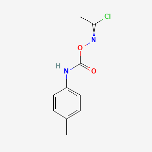 molecular formula C10H11ClN2O2 B11056014 N-{[(4-methylphenyl)carbamoyl]oxy}ethanimidoyl chloride 