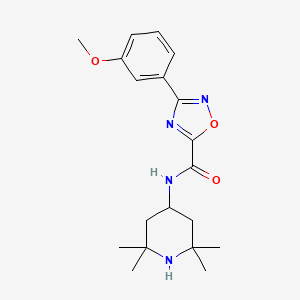 molecular formula C19H26N4O3 B11056036 3-(3-methoxyphenyl)-N-(2,2,6,6-tetramethylpiperidin-4-yl)-1,2,4-oxadiazole-5-carboxamide 