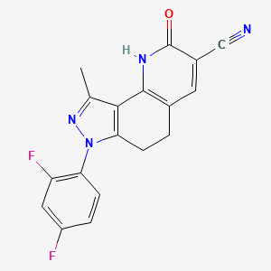 7-(2,4-difluorophenyl)-9-methyl-2-oxo-2,5,6,7-tetrahydro-1H-pyrazolo[3,4-h]quinoline-3-carbonitrile