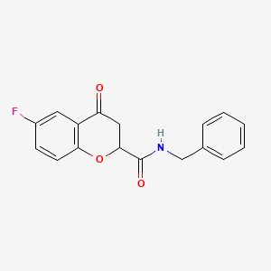 N-benzyl-6-fluoro-4-oxo-3,4-dihydro-2H-chromene-2-carboxamide