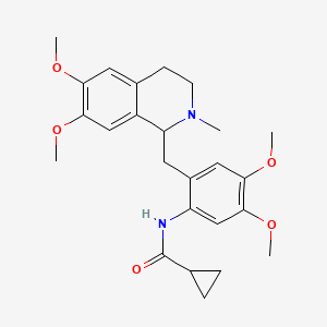 N-{2-[(6,7-dimethoxy-2-methyl-1,2,3,4-tetrahydroisoquinolin-1-yl)methyl]-4,5-dimethoxyphenyl}cyclopropanecarboxamide