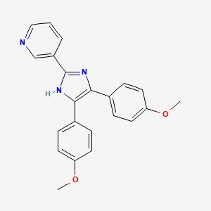 3-[4,5-bis(4-methoxyphenyl)-1H-imidazol-2-yl]pyridine