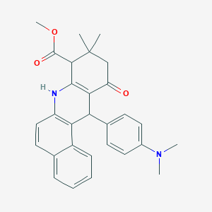 Methyl 12-[4-(dimethylamino)phenyl]-9,9-dimethyl-11-oxo-7,8,9,10,11,12-hexahydrobenzo[a]acridine-8-carboxylate