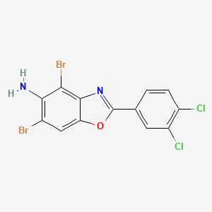 molecular formula C13H6Br2Cl2N2O B11056101 4,6-Dibromo-2-(3,4-dichlorophenyl)-1,3-benzoxazol-5-amine CAS No. 637303-13-0