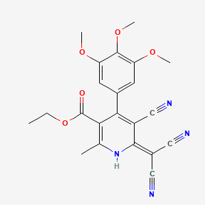 Ethyl 5-cyano-6-(dicyanomethylene)-2-methyl-4-(3,4,5-trimethoxyphenyl)-1,6-dihydro-3-pyridinecarboxylate