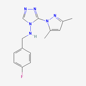 3-(3,5-dimethyl-1H-pyrazol-1-yl)-N-(4-fluorobenzyl)-4H-1,2,4-triazol-4-amine