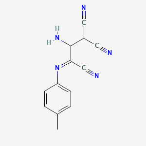 (3Z)-2-amino-3-[(4-methylphenyl)imino]propane-1,1,3-tricarbonitrile