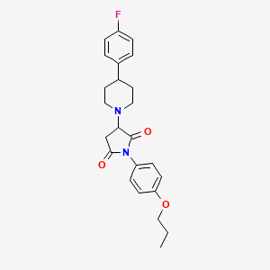 3-[4-(4-Fluorophenyl)piperidin-1-yl]-1-(4-propoxyphenyl)pyrrolidine-2,5-dione