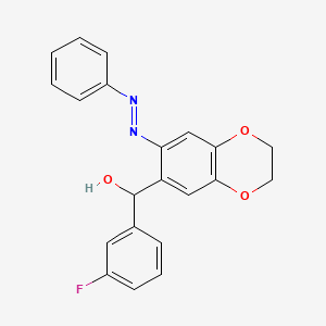 (3-fluorophenyl){7-[(E)-phenyldiazenyl]-2,3-dihydro-1,4-benzodioxin-6-yl}methanol