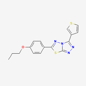 6-(4-Propoxyphenyl)-3-(thiophen-3-yl)-[1,2,4]triazolo[3,4-b][1,3,4]thiadiazole