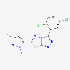 3-(2,5-dichlorophenyl)-6-(1,3-dimethyl-1H-pyrazol-5-yl)[1,2,4]triazolo[3,4-b][1,3,4]thiadiazole