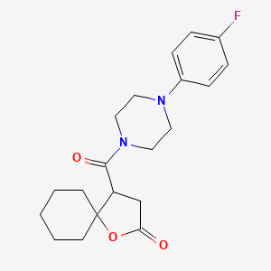 4-{[4-(4-Fluorophenyl)piperazin-1-yl]carbonyl}-1-oxaspiro[4.5]decan-2-one