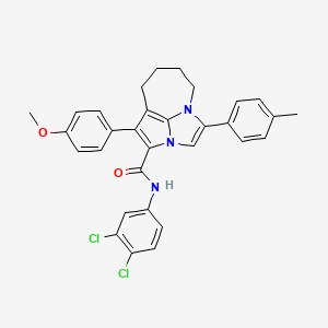 N-(3,4-dichlorophenyl)-1-(4-methoxyphenyl)-4-(4-methylphenyl)-5,6,7,8-tetrahydro-2a,4a-diazacyclopenta[cd]azulene-2-carboxamide