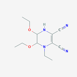 5,6-Diethoxy-1-ethyl-1,4,5,6-tetrahydropyrazine-2,3-dicarbonitrile