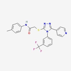 N-(4-methylphenyl)-2-({5-(pyridin-4-yl)-4-[3-(trifluoromethyl)phenyl]-4H-1,2,4-triazol-3-yl}sulfanyl)acetamide