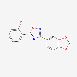 3-(1,3-Benzodioxol-5-yl)-5-(2-fluorophenyl)-1,2,4-oxadiazole