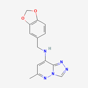 [1,2,4]Triazolo[4,3-b]pyridazin-8-amine, N-(1,3-benzodioxol-5-ylmethyl)-6-methyl-