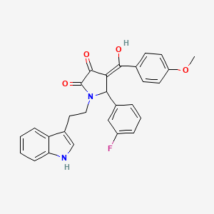 5-(3-fluorophenyl)-3-hydroxy-1-[2-(1H-indol-3-yl)ethyl]-4-[(4-methoxyphenyl)carbonyl]-1,5-dihydro-2H-pyrrol-2-one